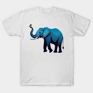 Elephant Playing With Monarch Butterfly T-Shirt